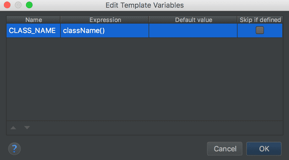  Edit Template Variables Screenshot